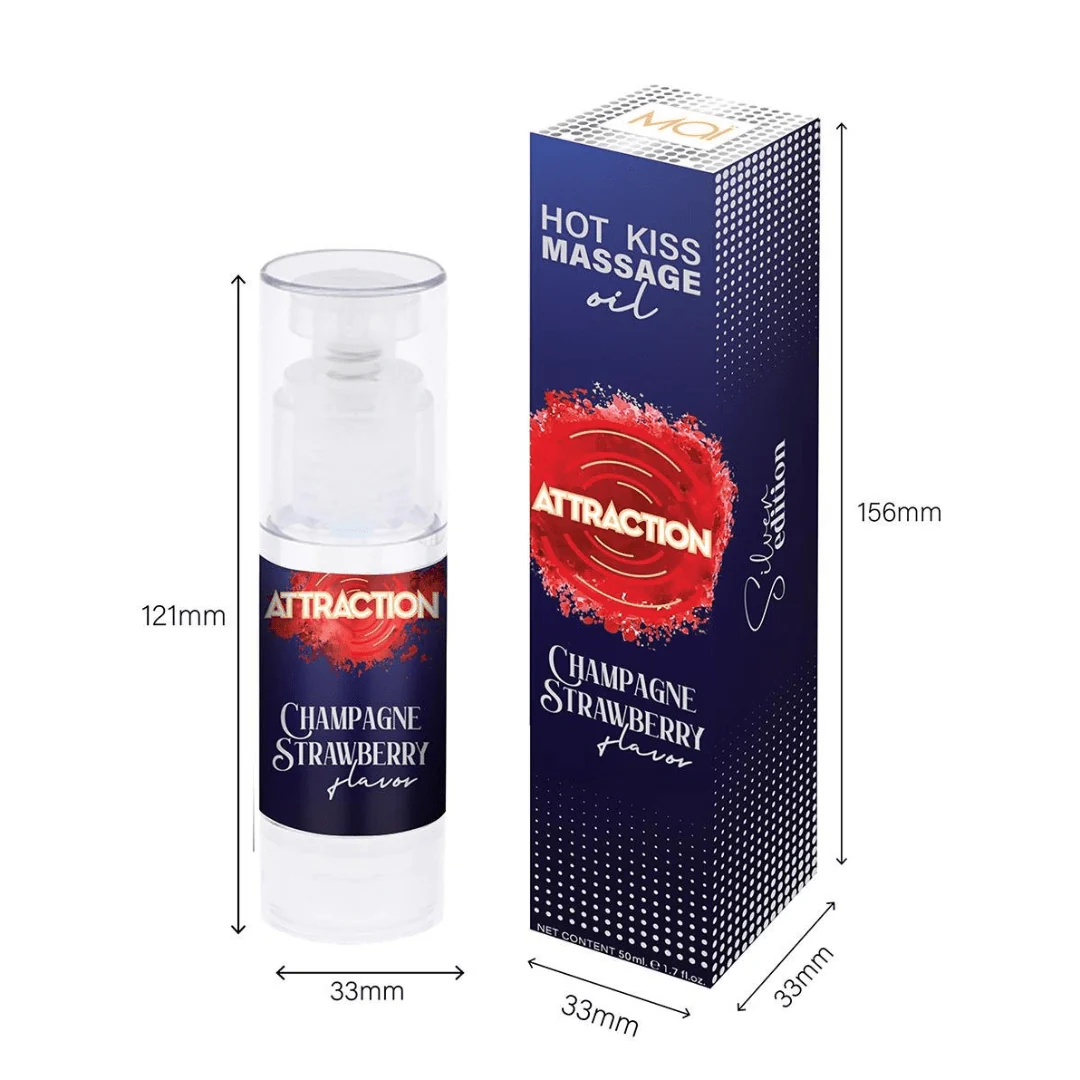 Mai Attraction Hot Kiss Massage Oil: Champagne & Strawberry 50ml - Image 5