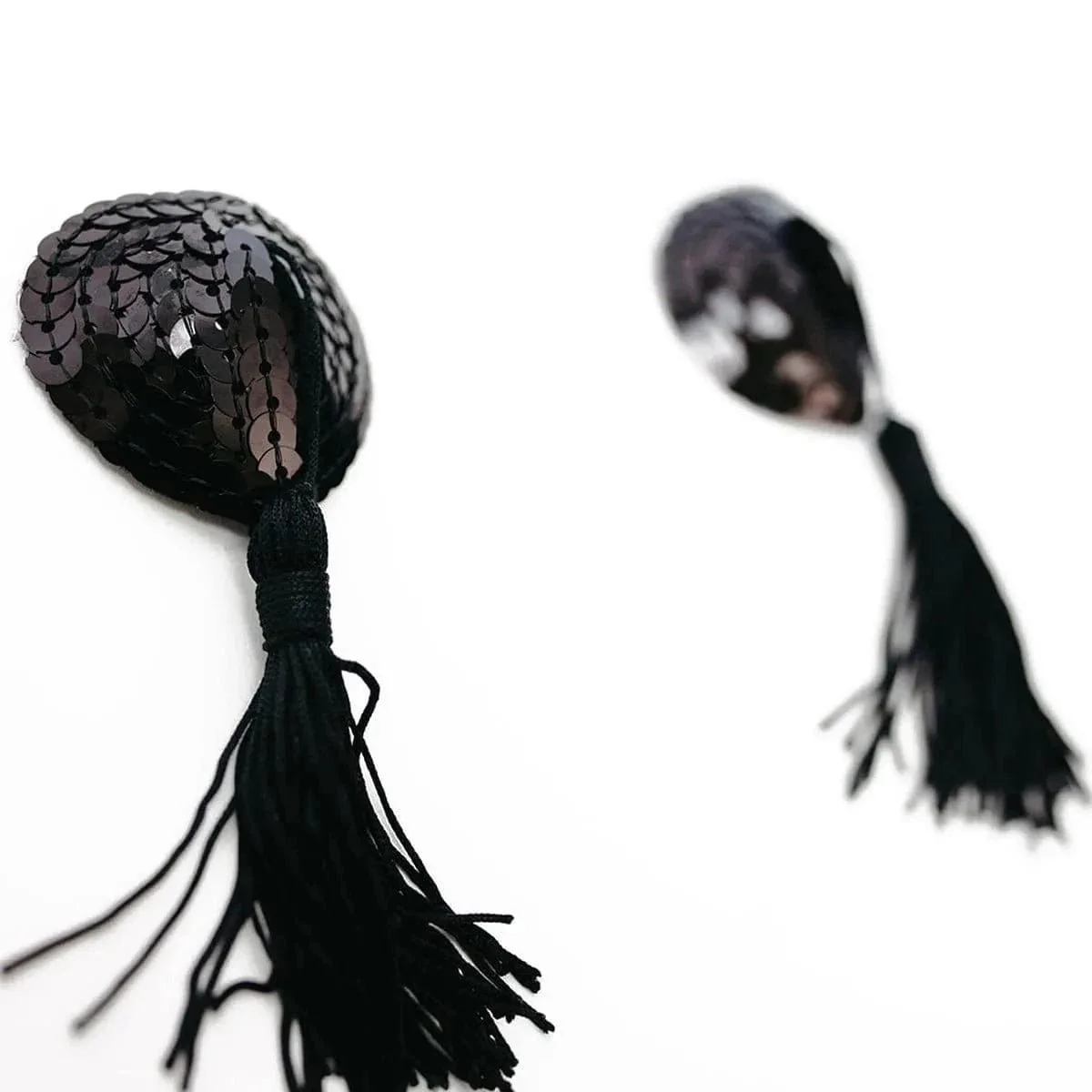 Black Sequin Nipple Tassels