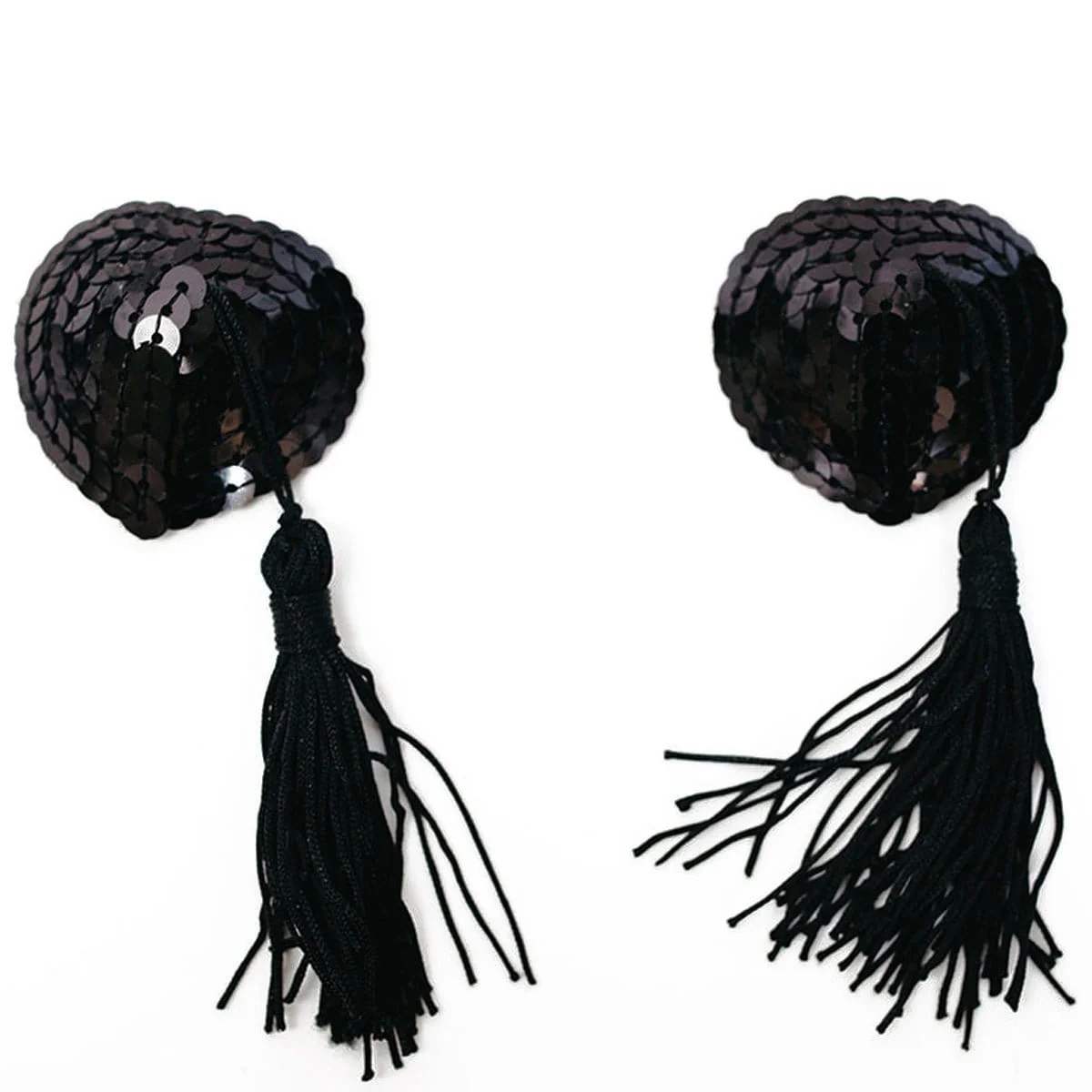Black Sequin Nipple Tassels - Image 3