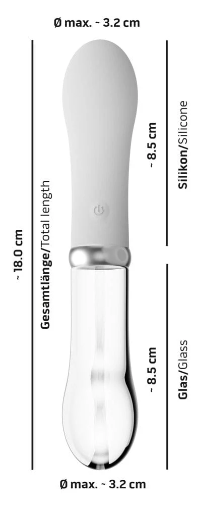 Double G-Spot Glass & Silicone Vibrator - Image 6