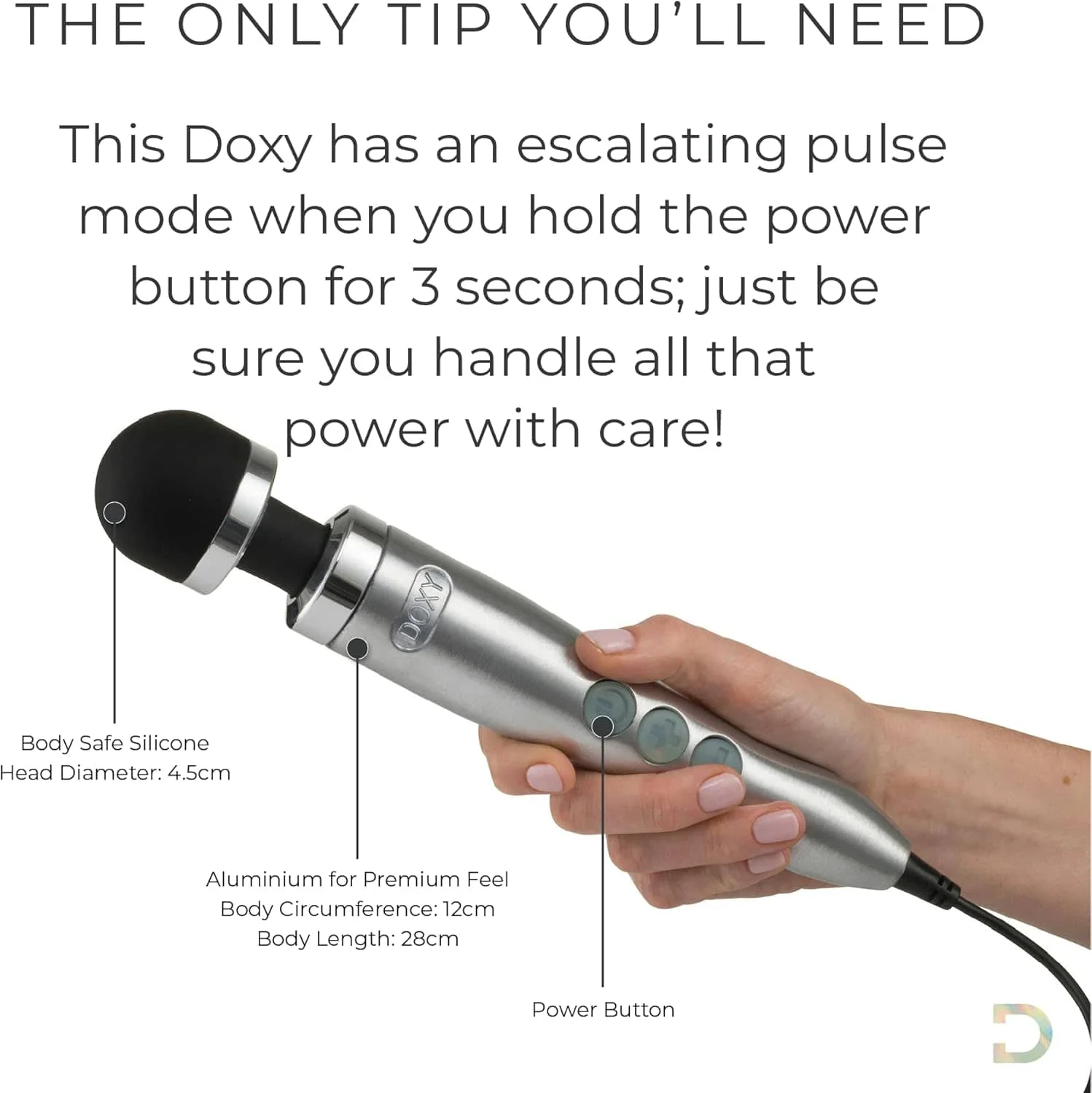 Doxy Die Cast 3 Compact Powerful Wand - Image 5