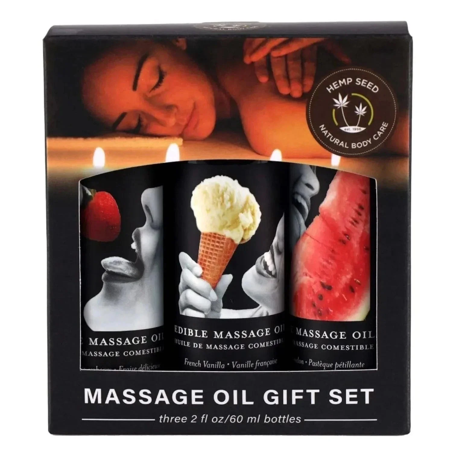 Earthly Body Edible Massage Oil Gift Set Box