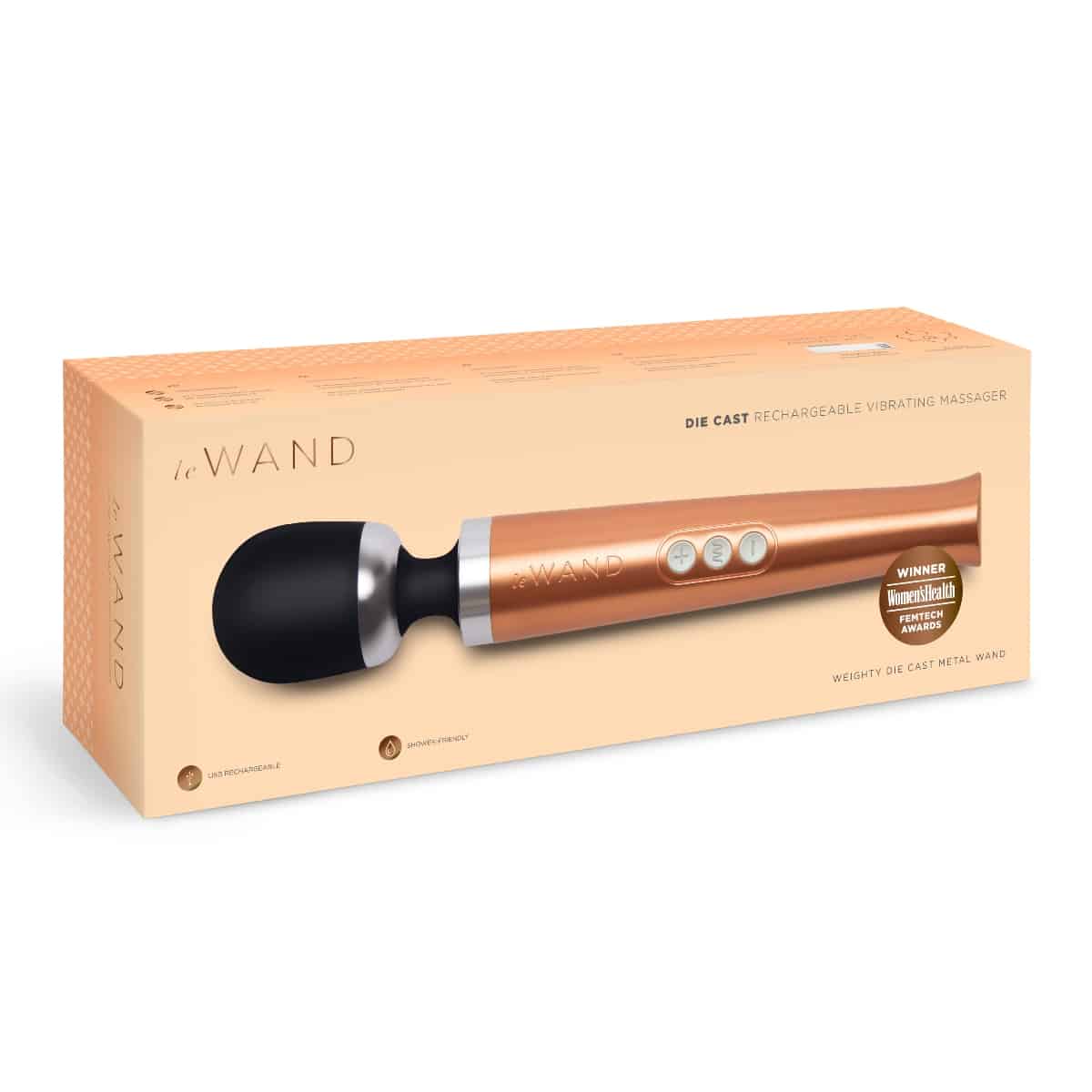Le Wand Diecast Rechargeable Massager Rose Gold - Image 5