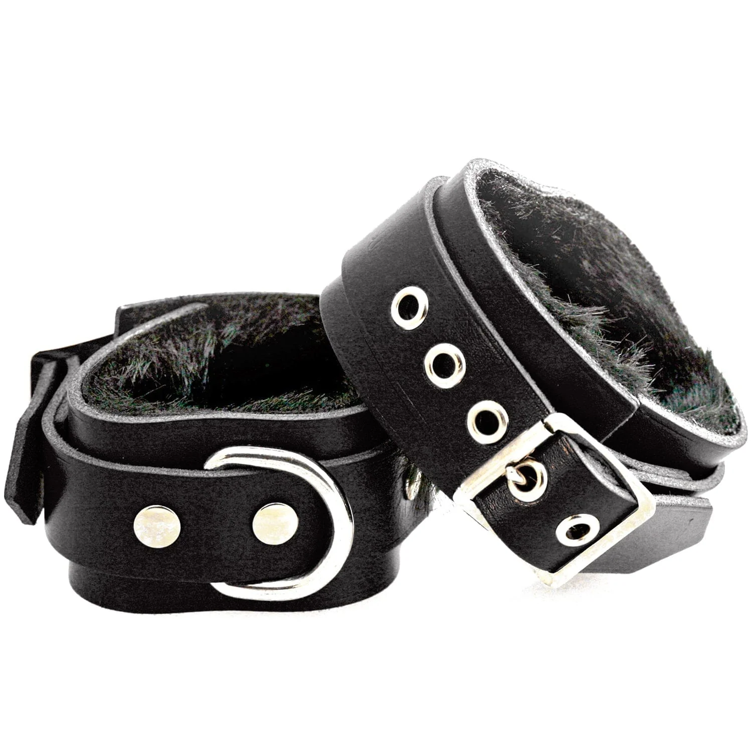 Sh! Leather Bondage Wrist Cuffs - Image 4