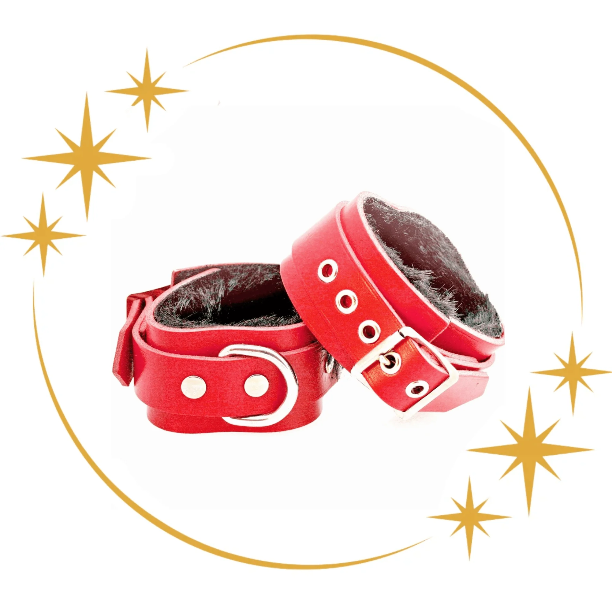 Sh! Leather Bondage Wrist Cuffs - Image 7