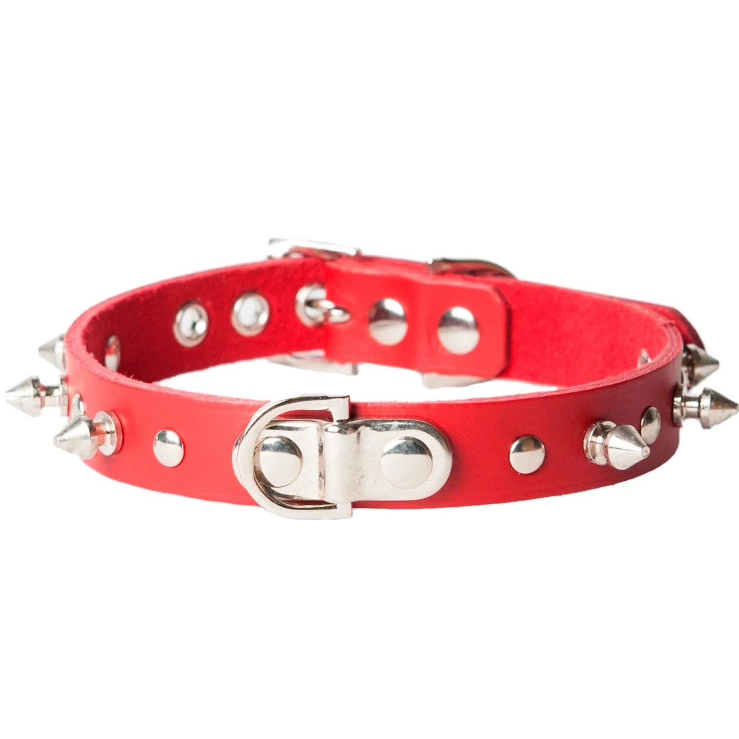 Sh! Leather Spiked Princess Bondage Collar - Image 3