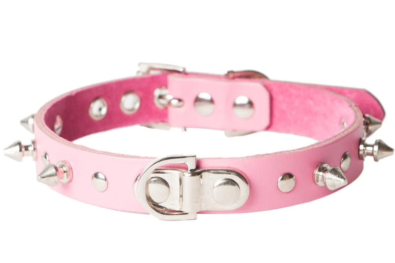 Sh! Leather Spiked Princess Bondage Collar - Image 4