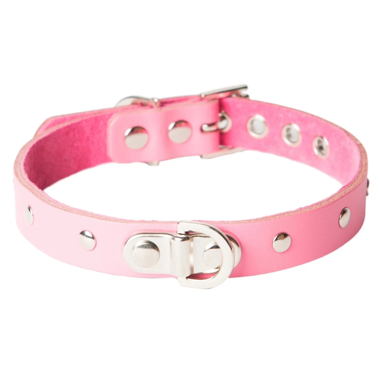 Sh! Leather Studded Princess Bondage Collar - Image 4