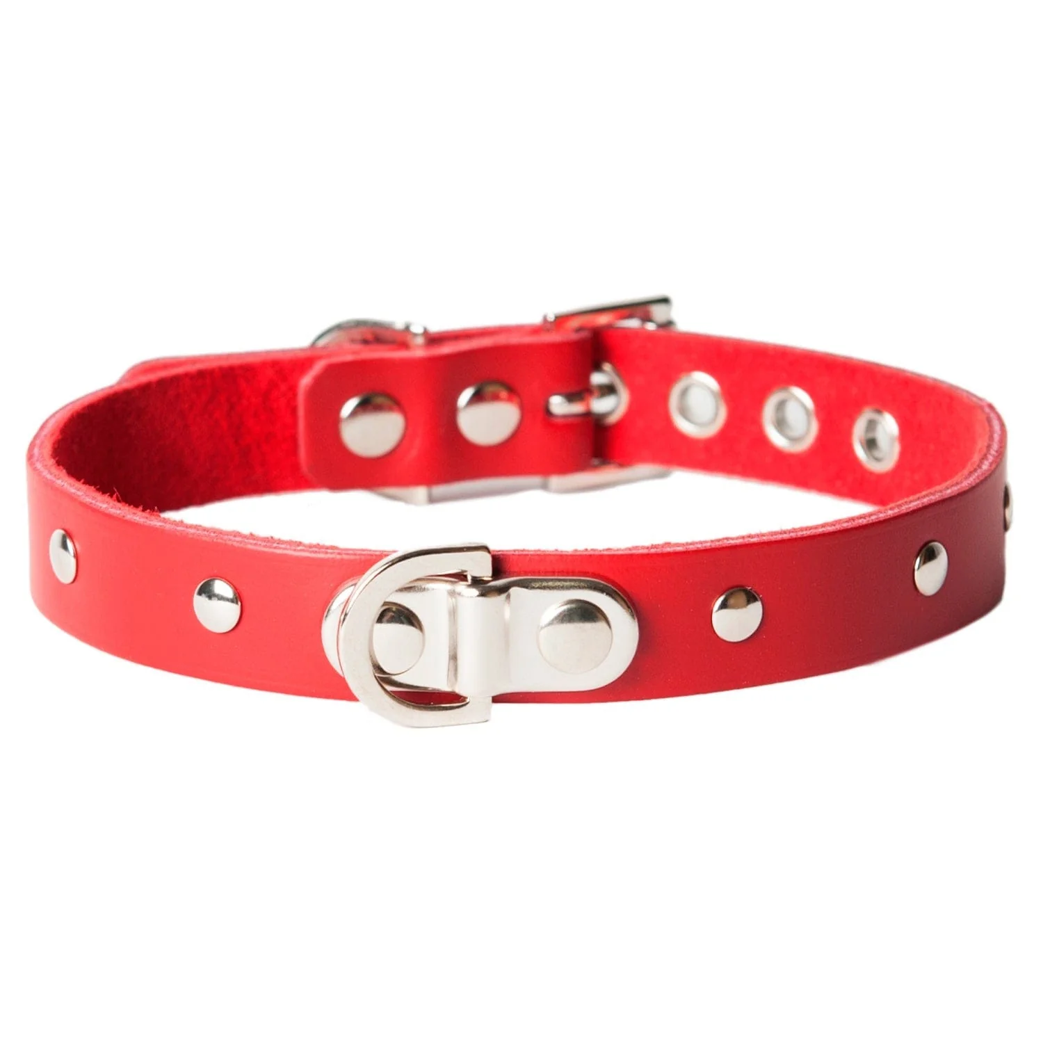 Sh! Leather Studded Princess Bondage Collar - Image 5
