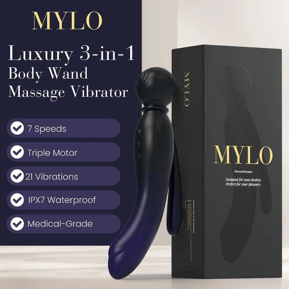 MYLO Luxury 3-in-1 Body Wand Massage Vibrator - Image 5