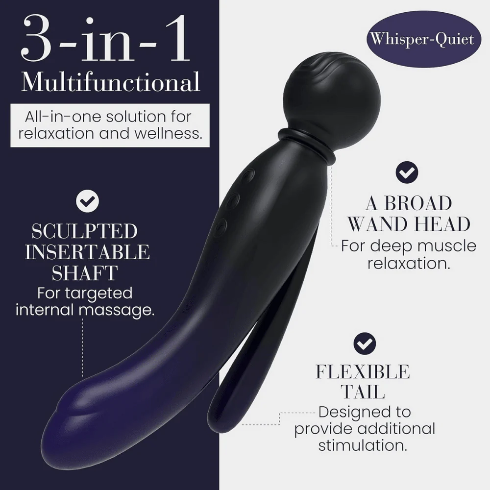 MYLO Luxury 3-in-1 Body Wand Massage Vibrator - Image 8
