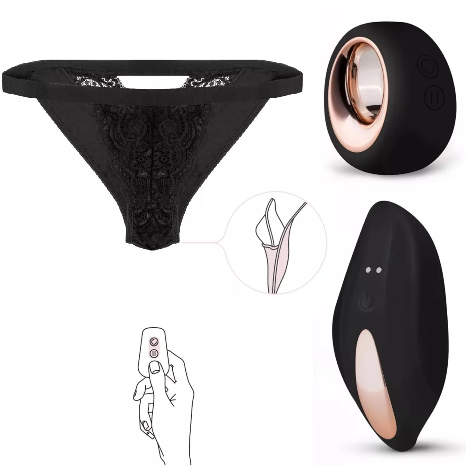 Panty Rebel Vibrating Lace Thong - Image 11