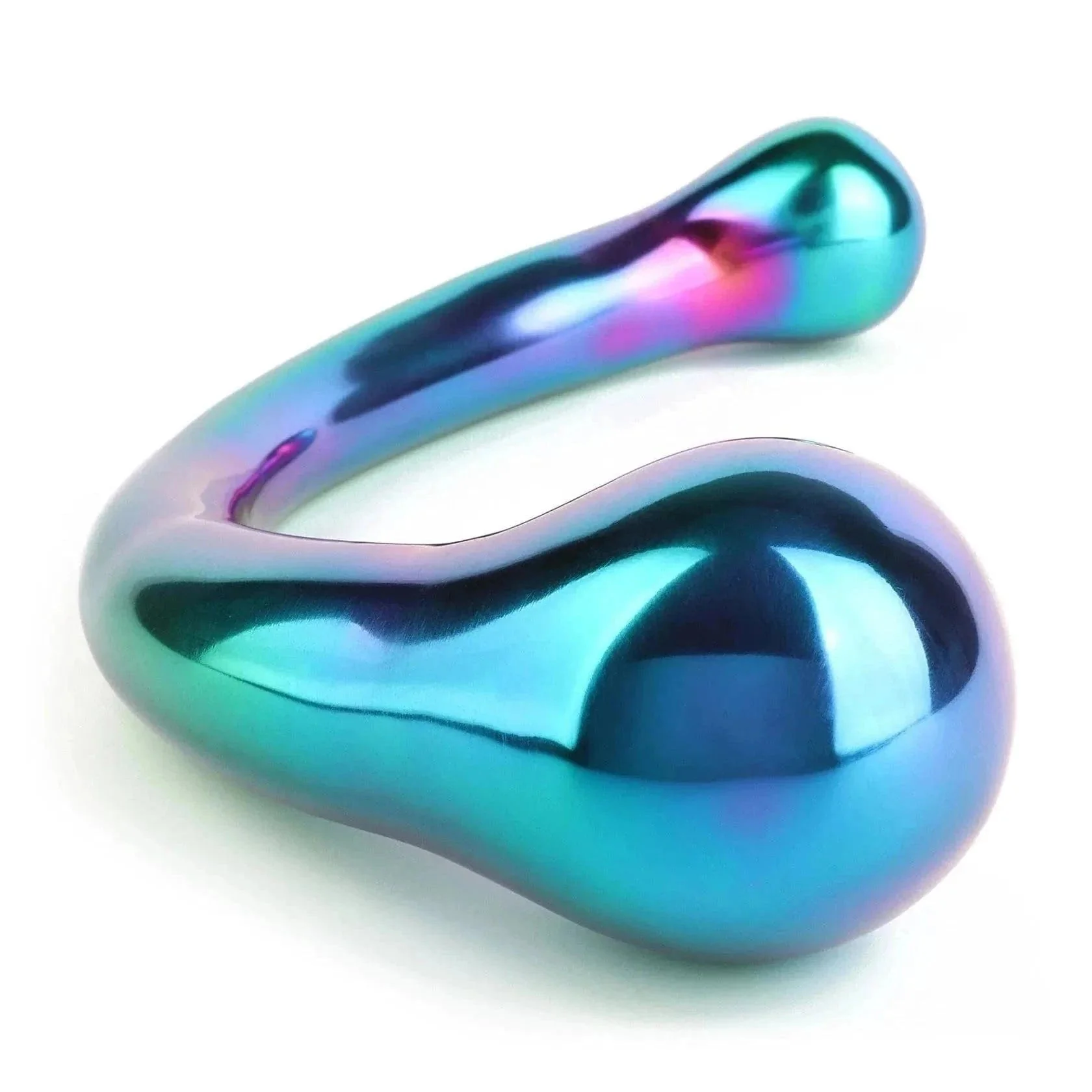 Rainbow Curvy G-Spot Steel Double Dildo - Image 2