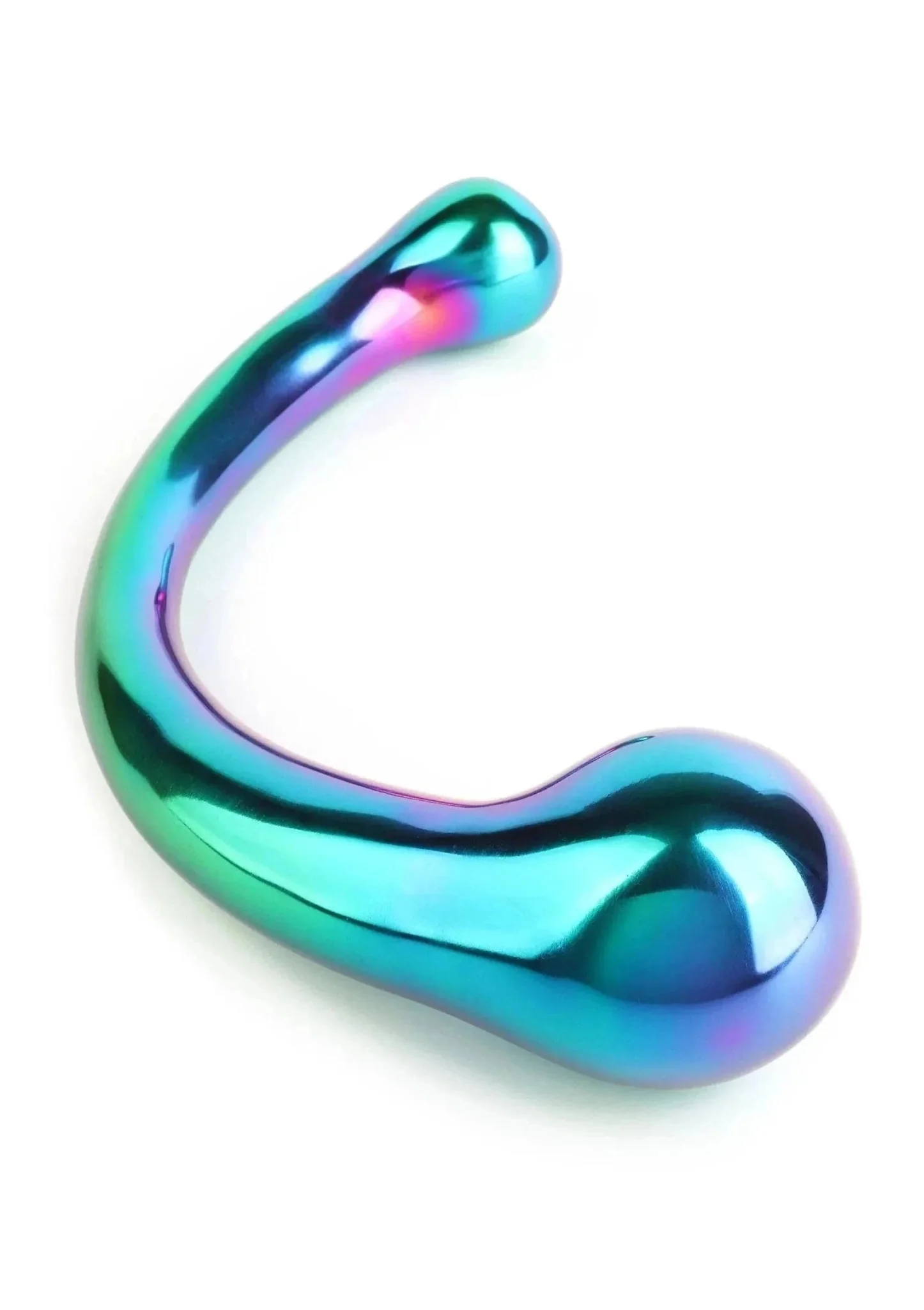 Rainbow Curvy G-Spot Steel Double Dildo - Image 3