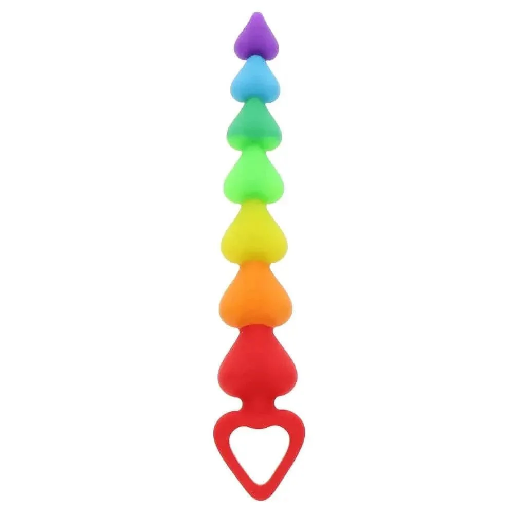 Rainbow Heart Anal Beads - Image 2