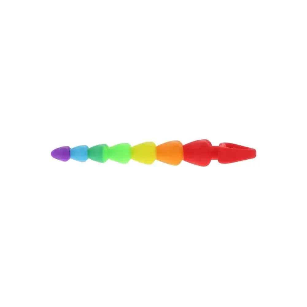 Rainbow Heart Anal Beads - Image 3