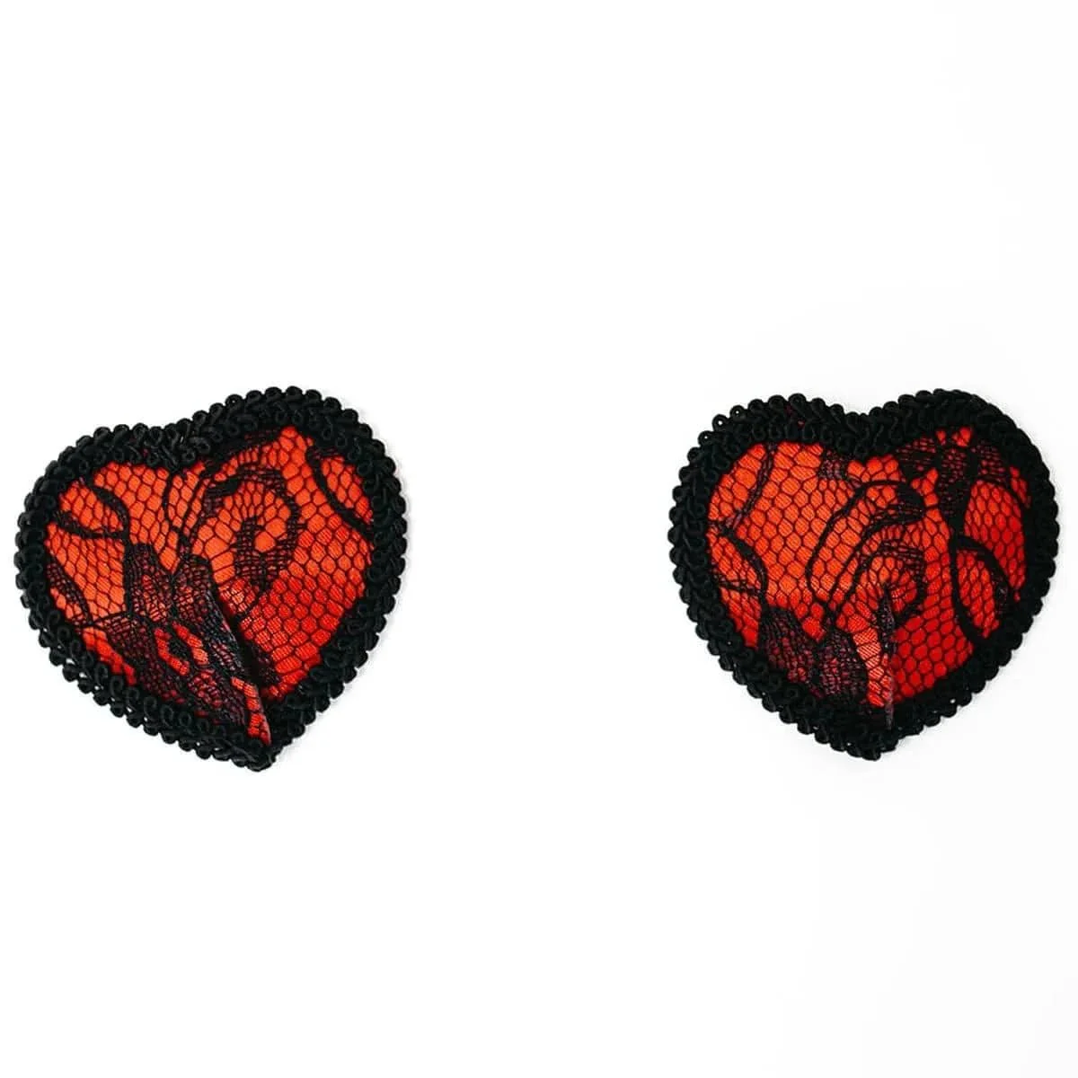 Red Lace Heart Pasties - Image 4