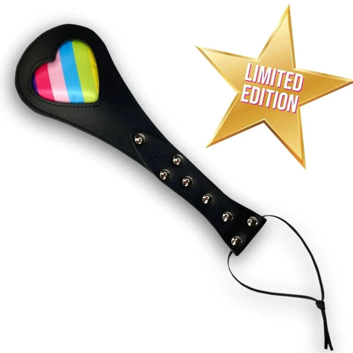 Sh! Pride Rainbow Padded Heart Spanker - Image 2