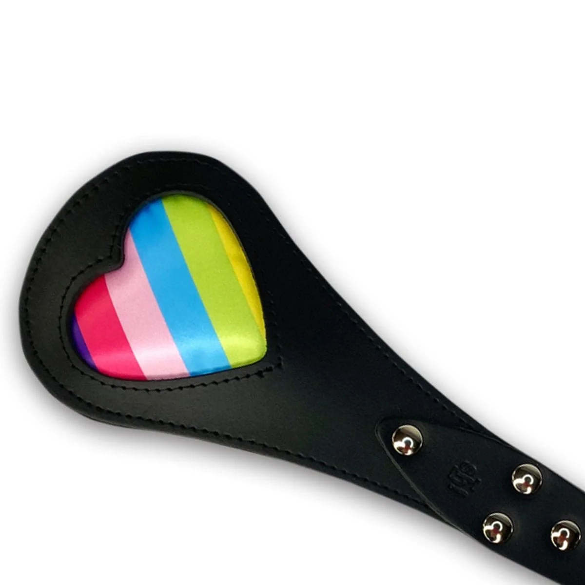 Sh! Pride Rainbow Padded Heart Spanker - Image 3