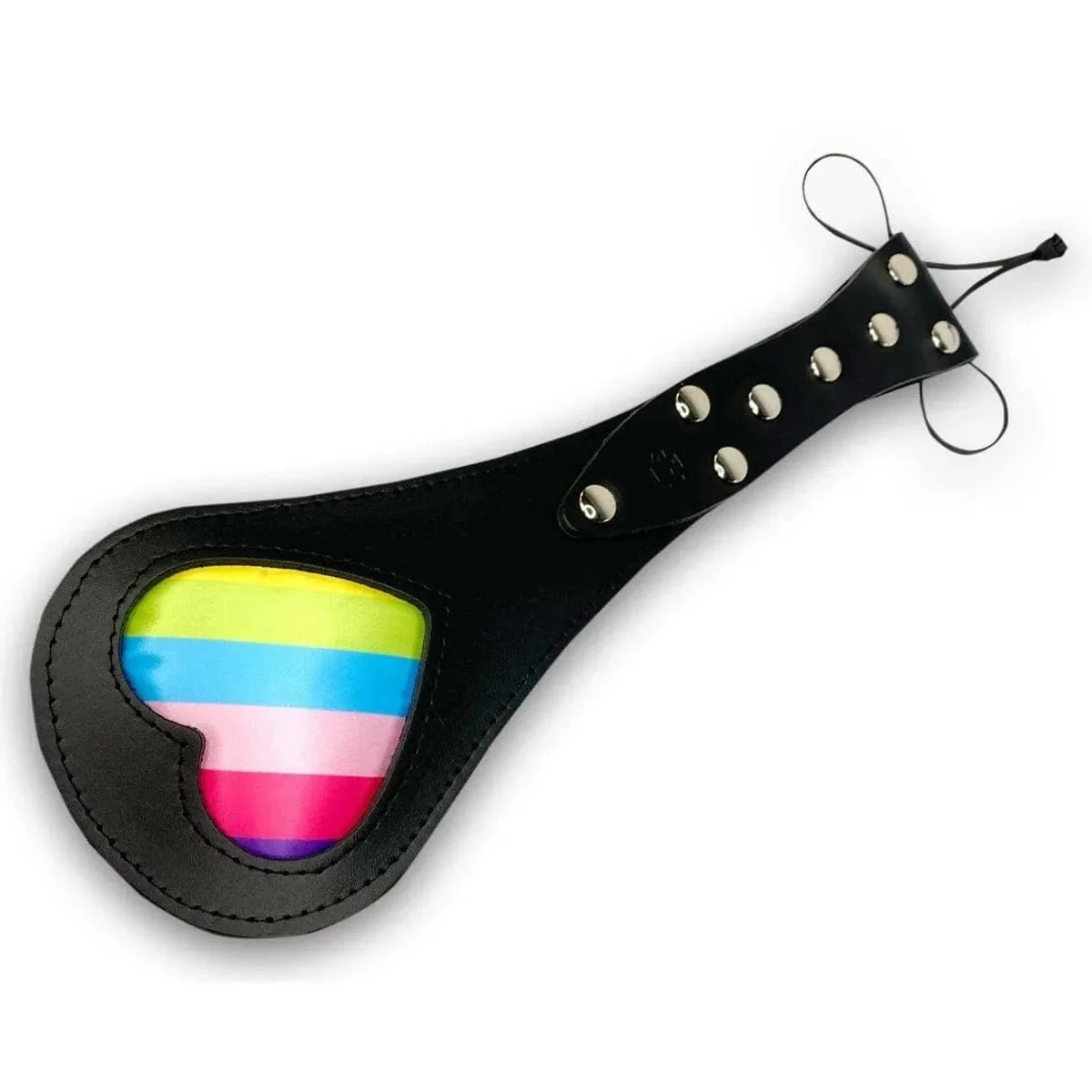 Sh! Pride Rainbow Padded Heart Spanker - Image 4