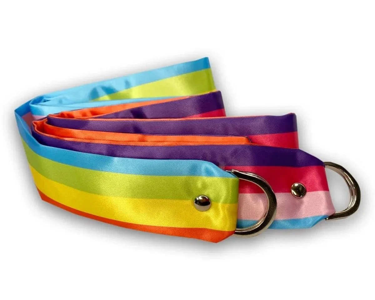 Sh! Pride Rainbow Satin Bondage Ties - Image 4
