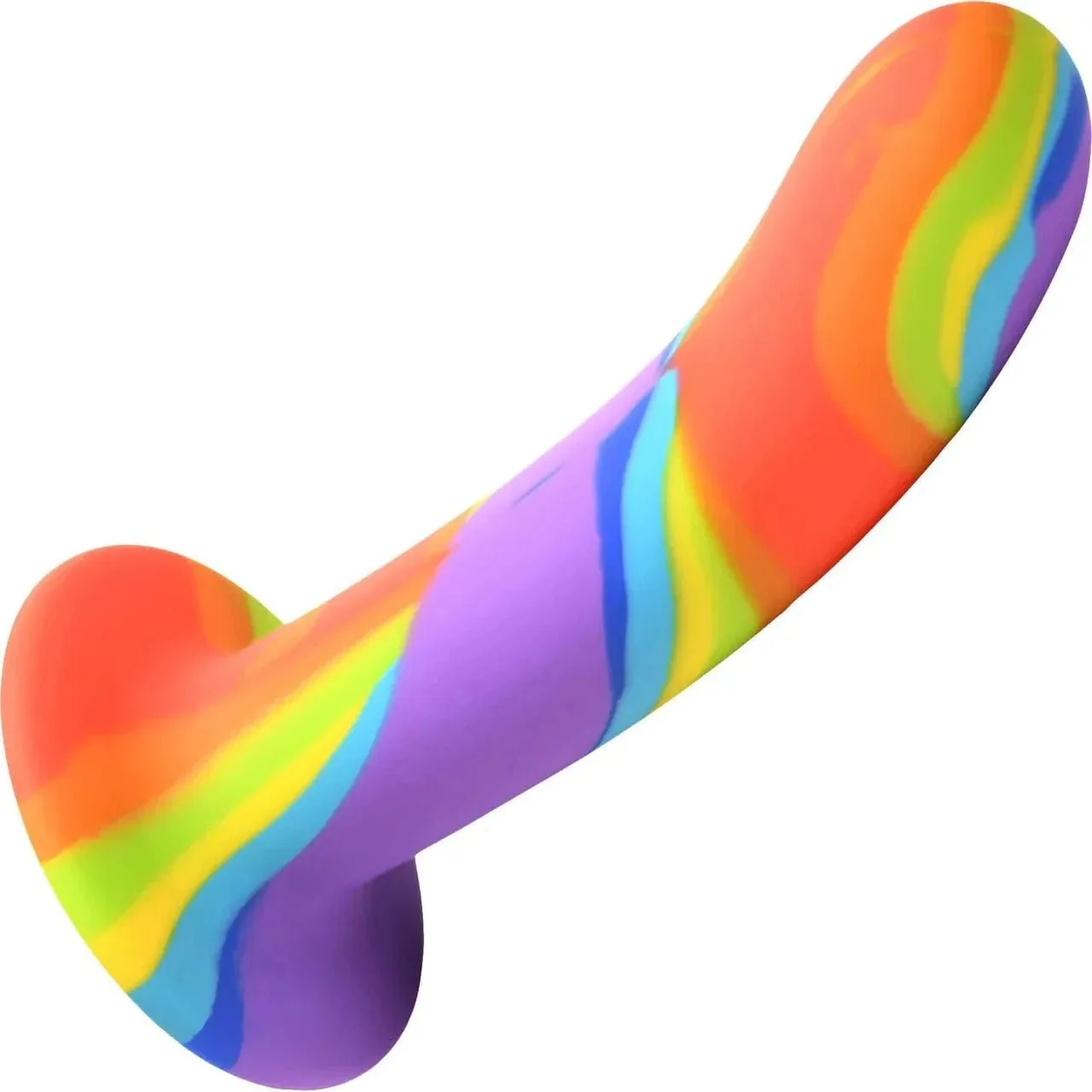 Simply Sweet Rainbow Silicone Dildo - Image 2