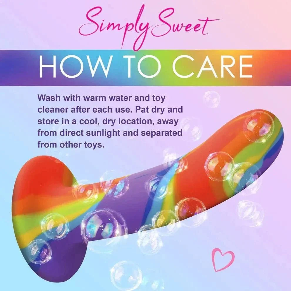 Simply Sweet Rainbow Silicone Dildo - Image 5