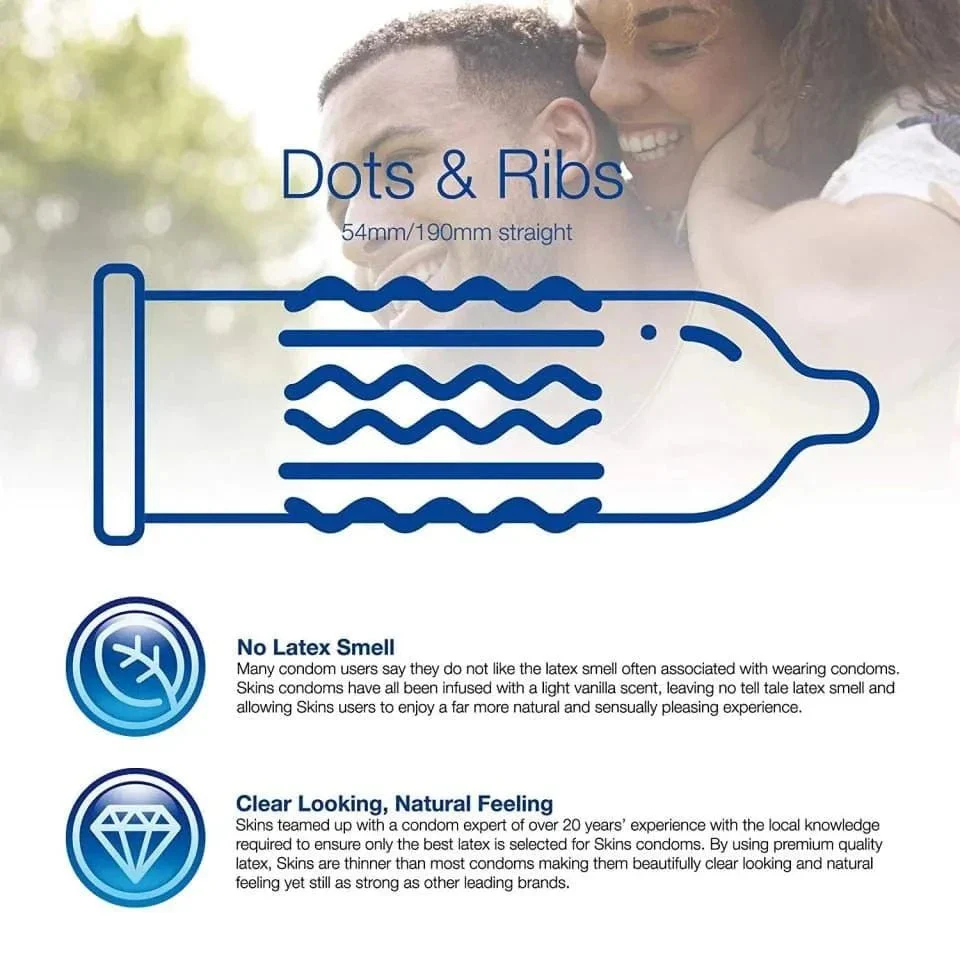 Skins Condoms Dots & Ribs 8 Pack - Image 8