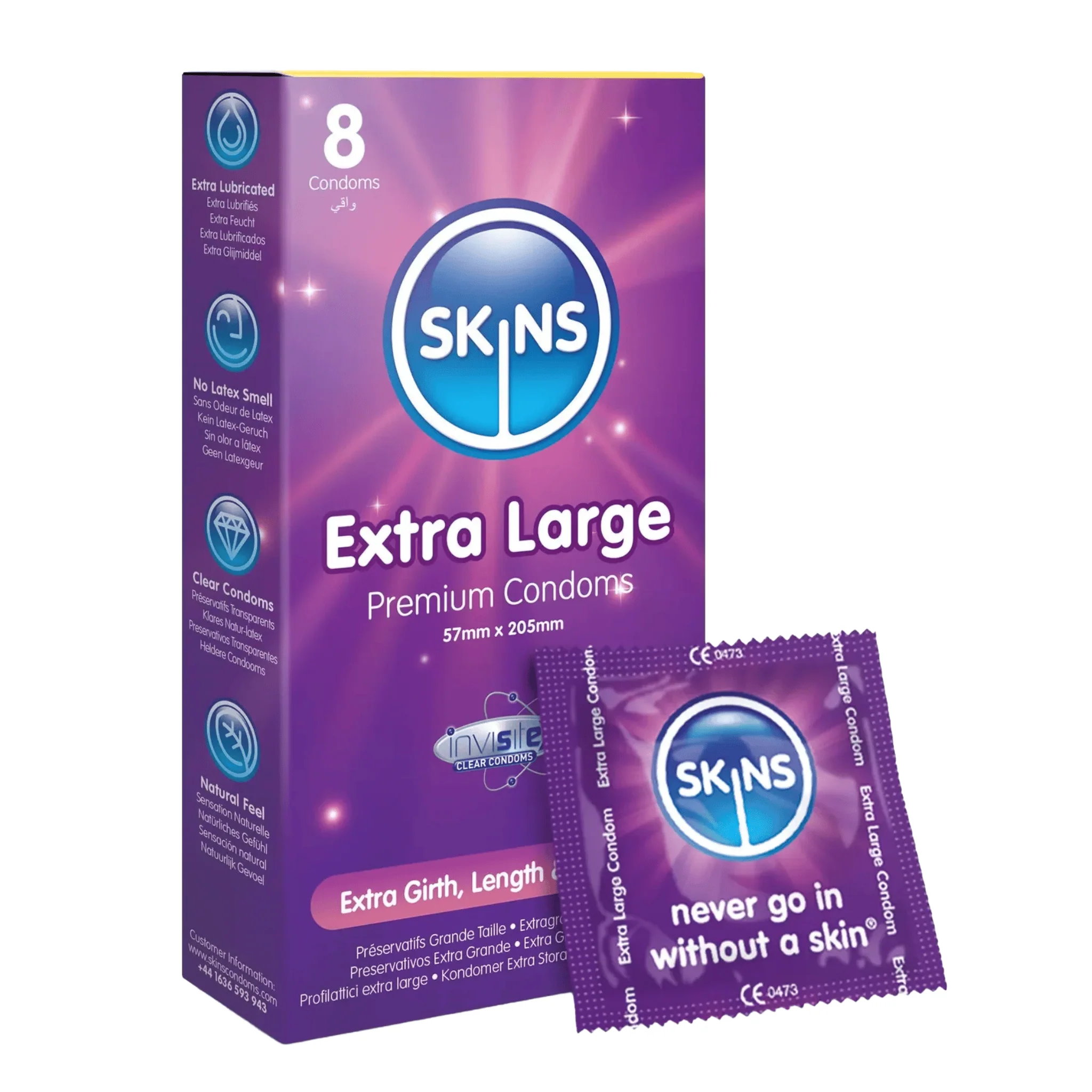 Skins Condoms Extra Large 8 Pack