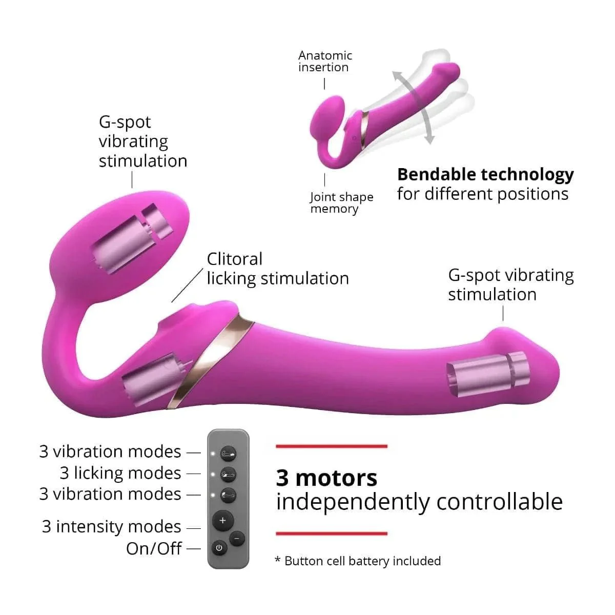 Multi-Orgasm Bendable Strapless: Small - Image 4